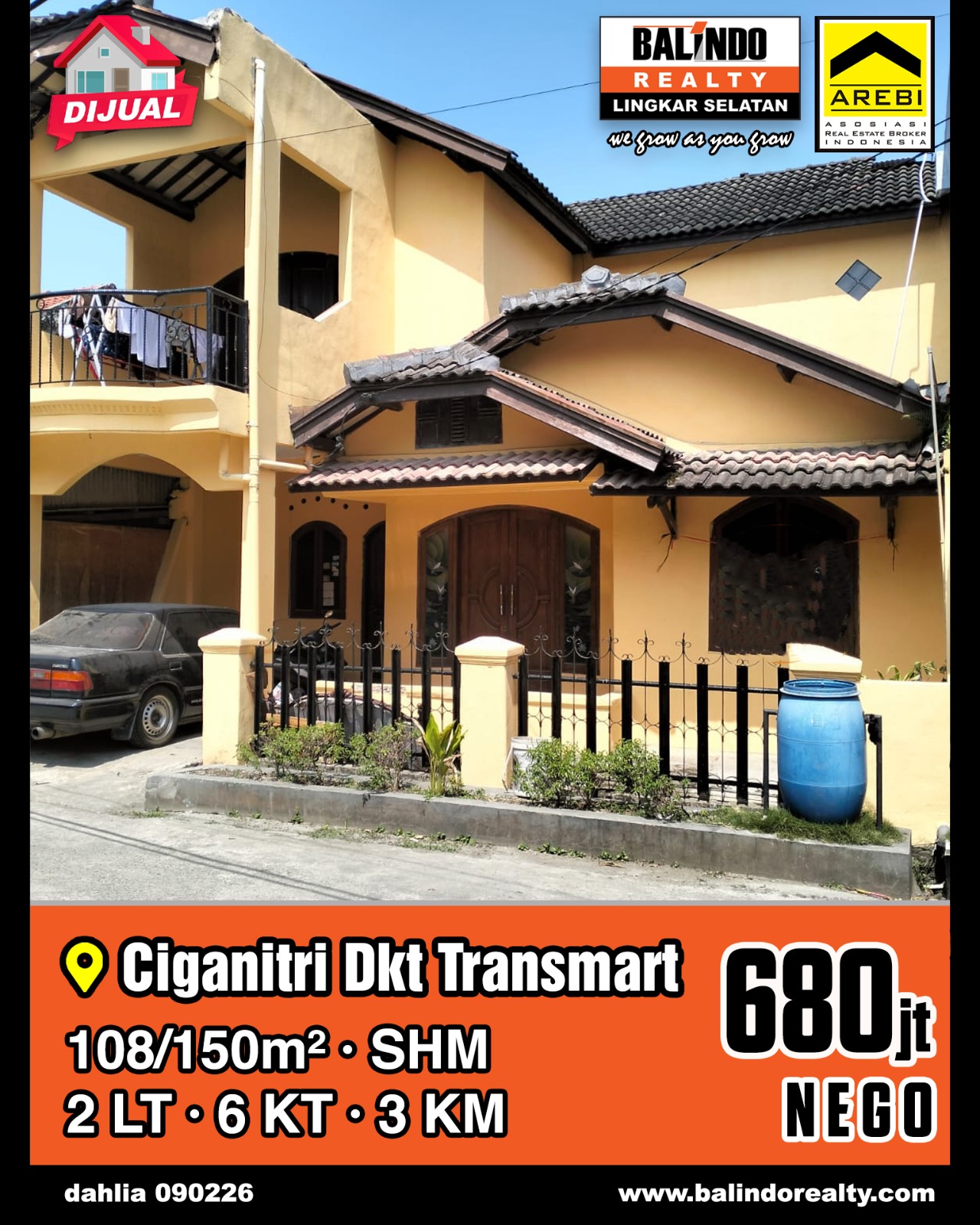 Dijual Rumah Nyaman 2 Lantai di Ciganitri Dekat Transmart