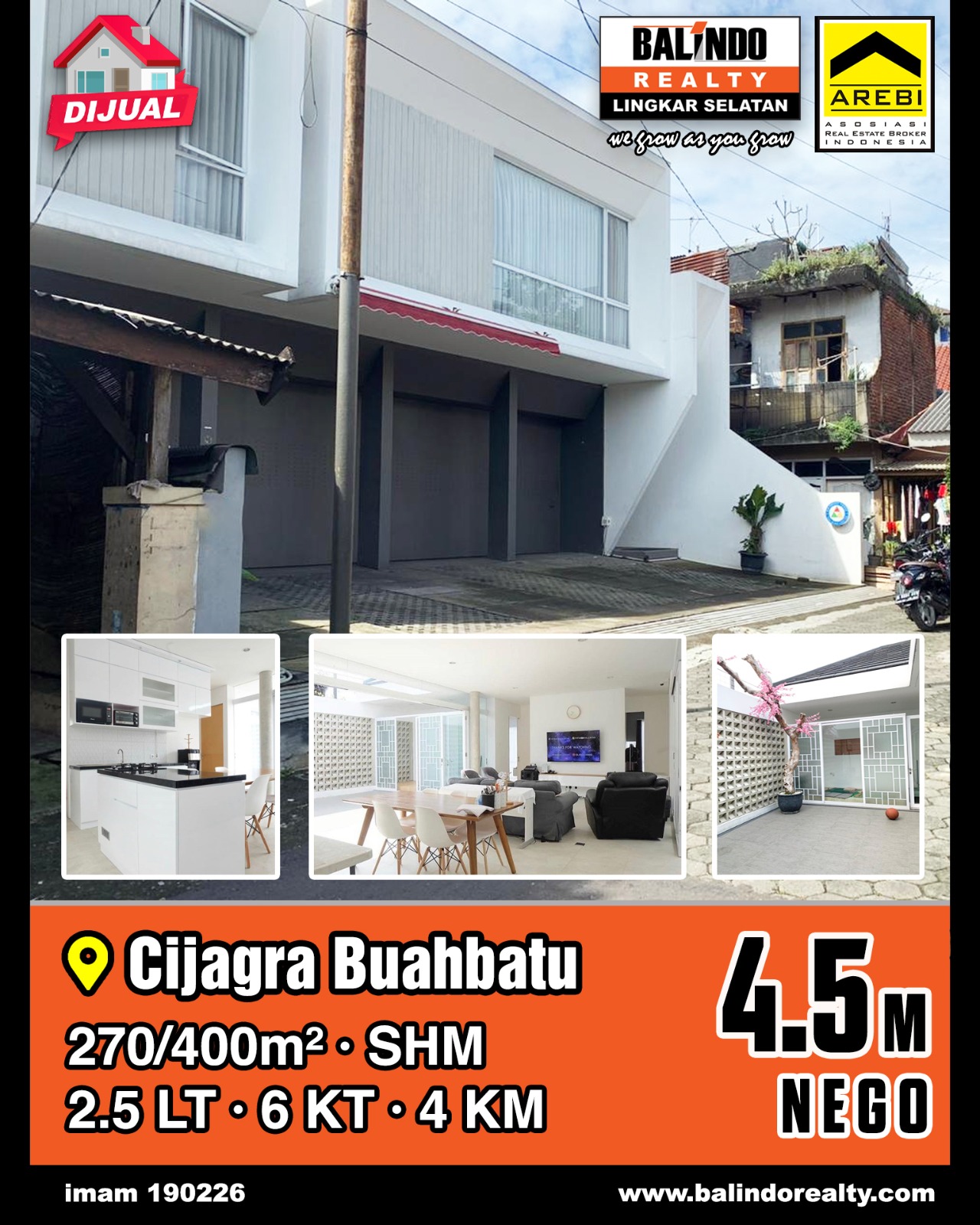 Dijual Rumah Strategis dan Nyaman Di Cijagra Buahbatu