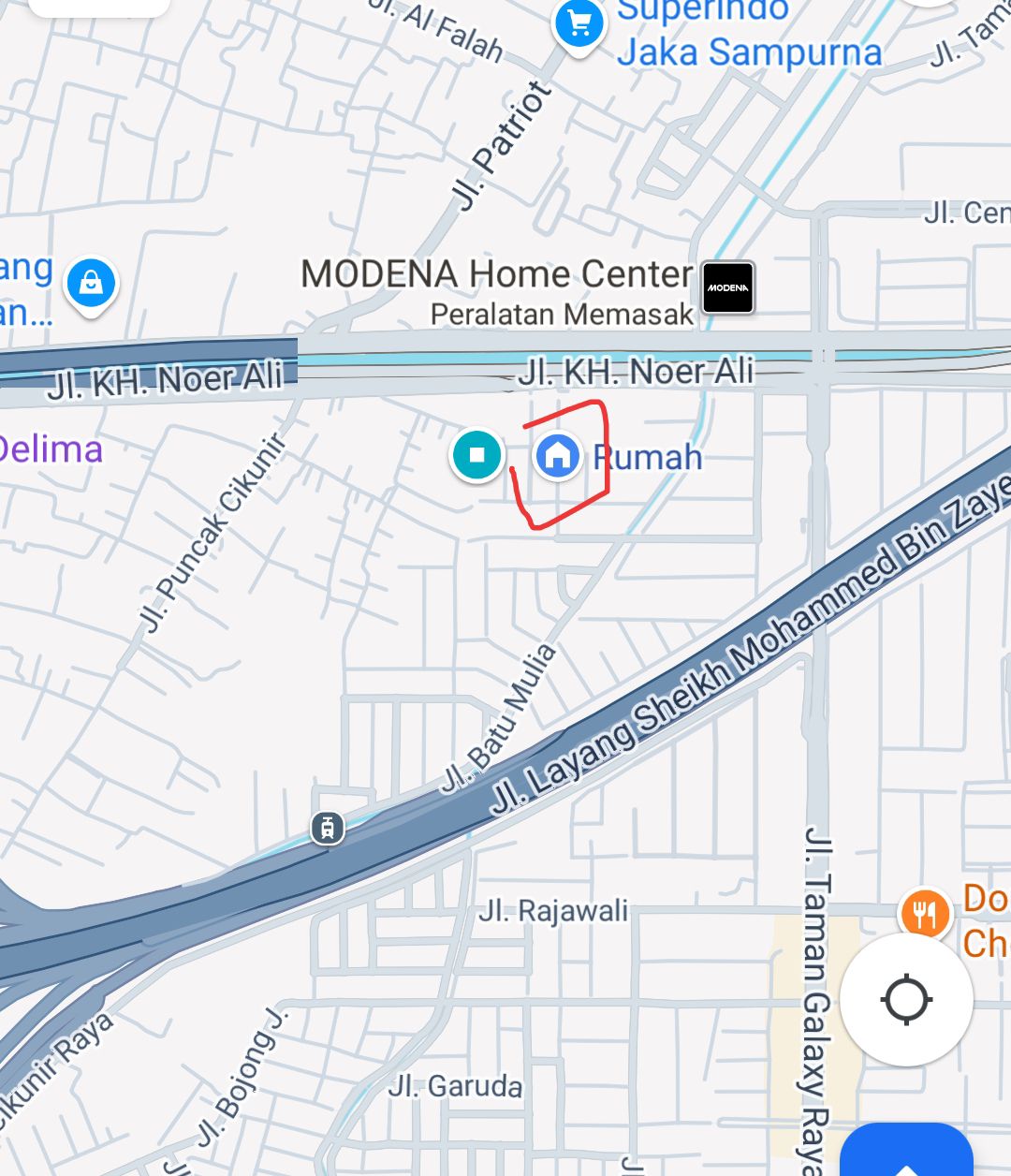 RUMAH 2 LANTAI  DI PERUMAHAN MASNAGA JAKASAMPURNA BEKASI
