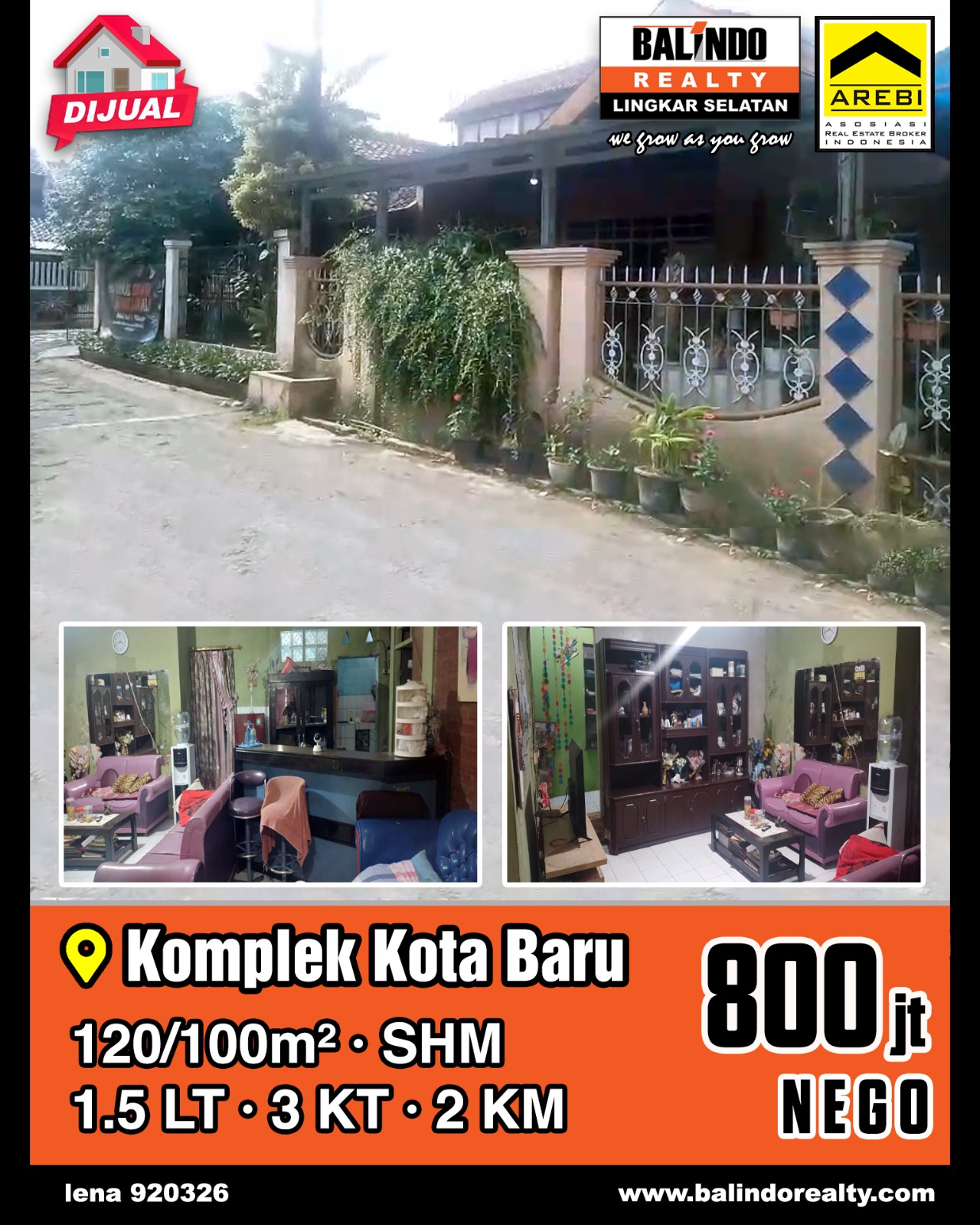 Dijual Rumah Strategis Tengah Kota di Komplek Kota Baru