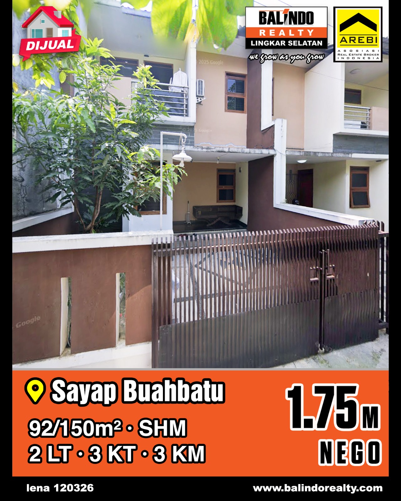 Dijual Rumah Cantik 2 Lantai di Sayap Buahbatu