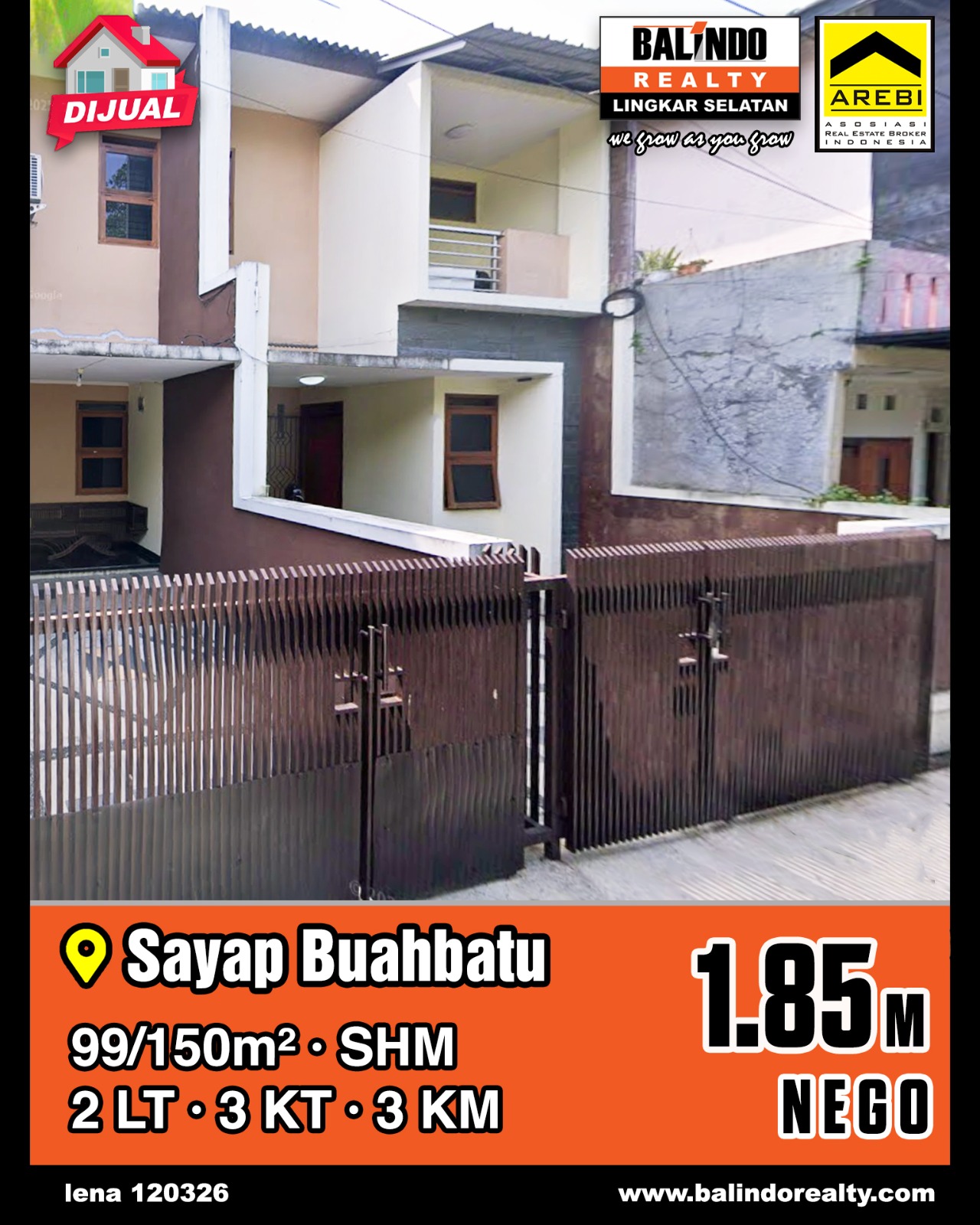 Dijual Rumah Modern 2 Lantai di Sayap Buahbatu