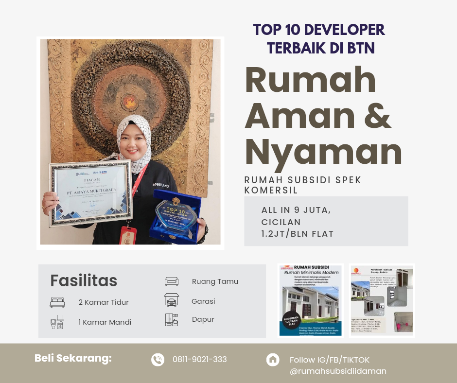 Rumah Subsidi Siap Huni Tangerang Dp Murah