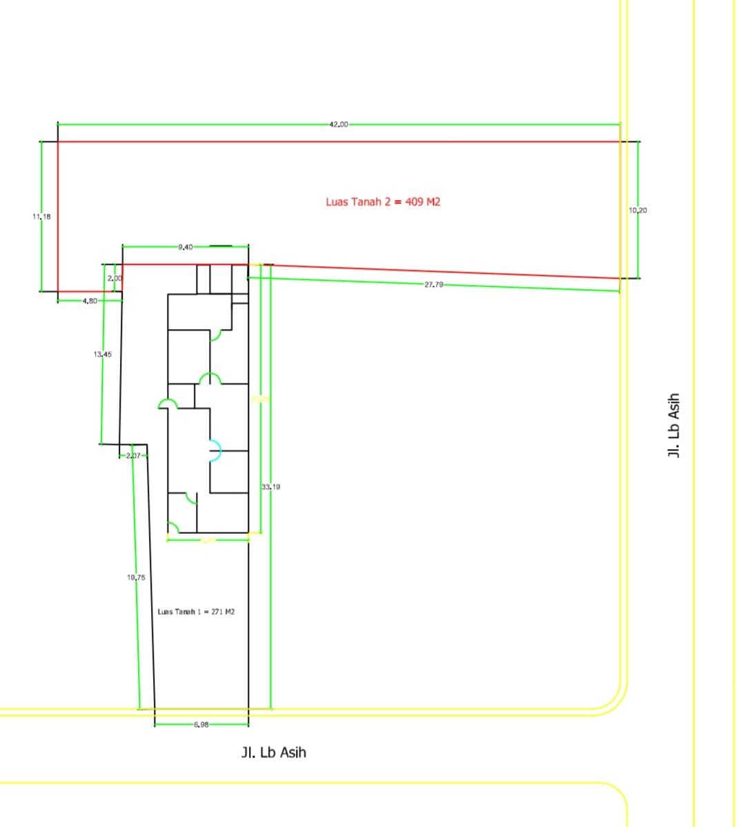 TANAH KEBUN / BEKAS KANTOR MARKETING DI DEPAN PASAR JATI ASIH