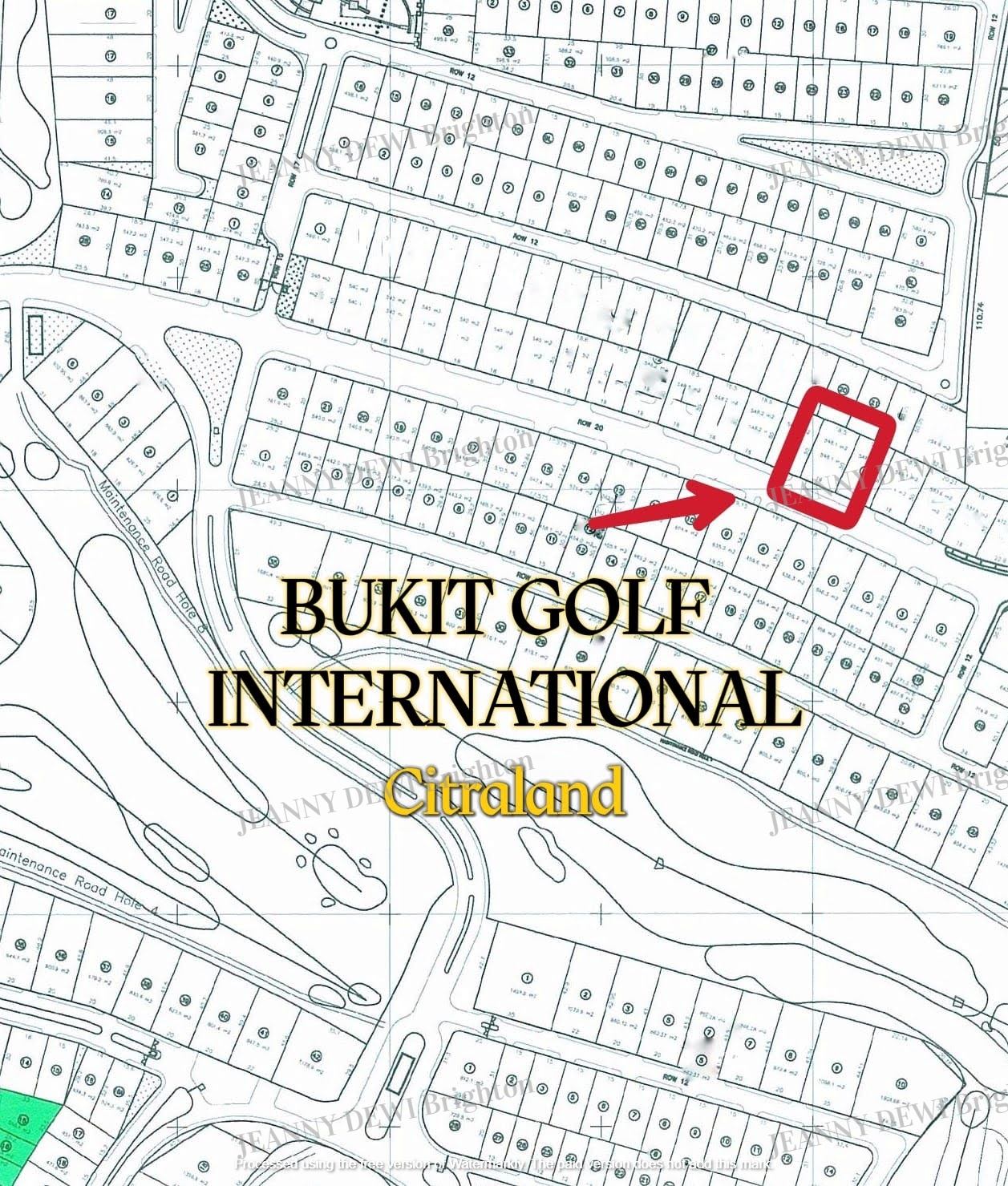 Jual Tanah BUKIT GOLF INTERNATIONAL Citraland , Surabaya Barat