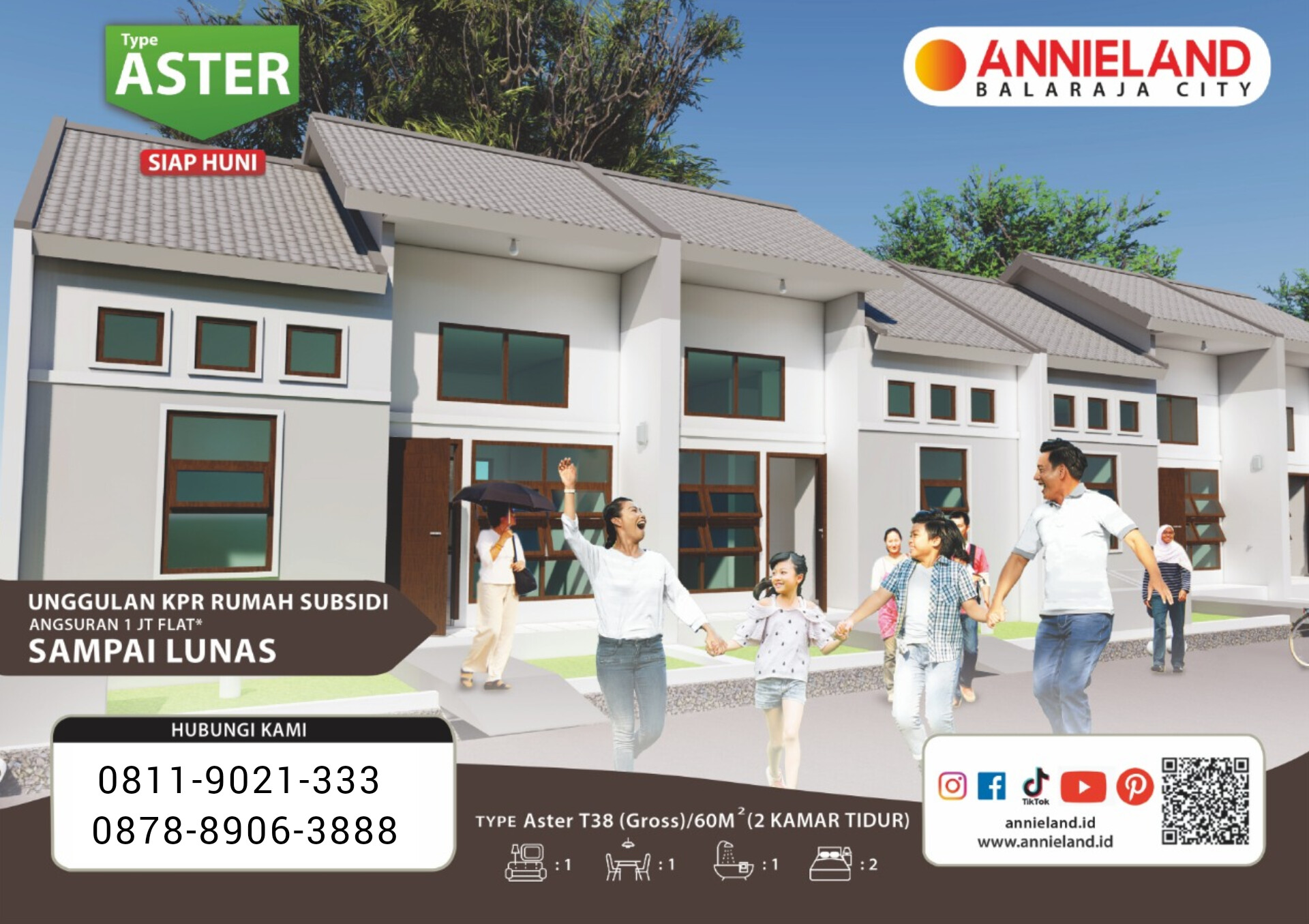 Rumah Subsidi Dekat Stasiun Tangerang Cicilan 1juta Flat